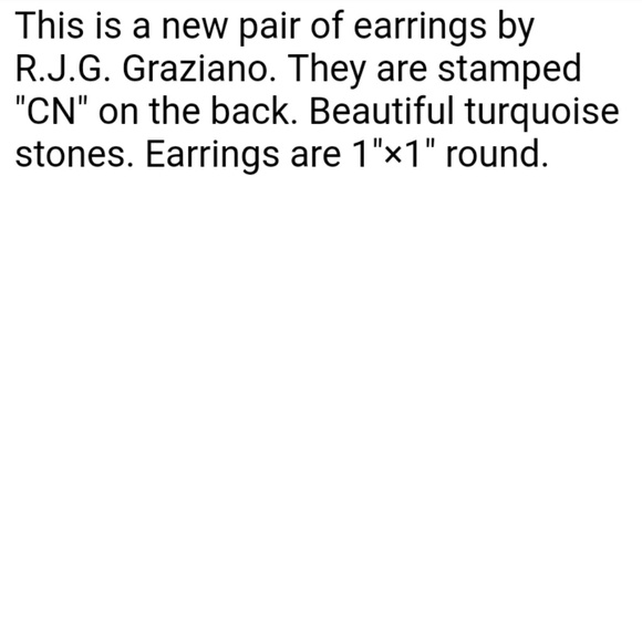 R J Graziano Silver Plated Earrings w/ Turquoise - Picture 5 of 6